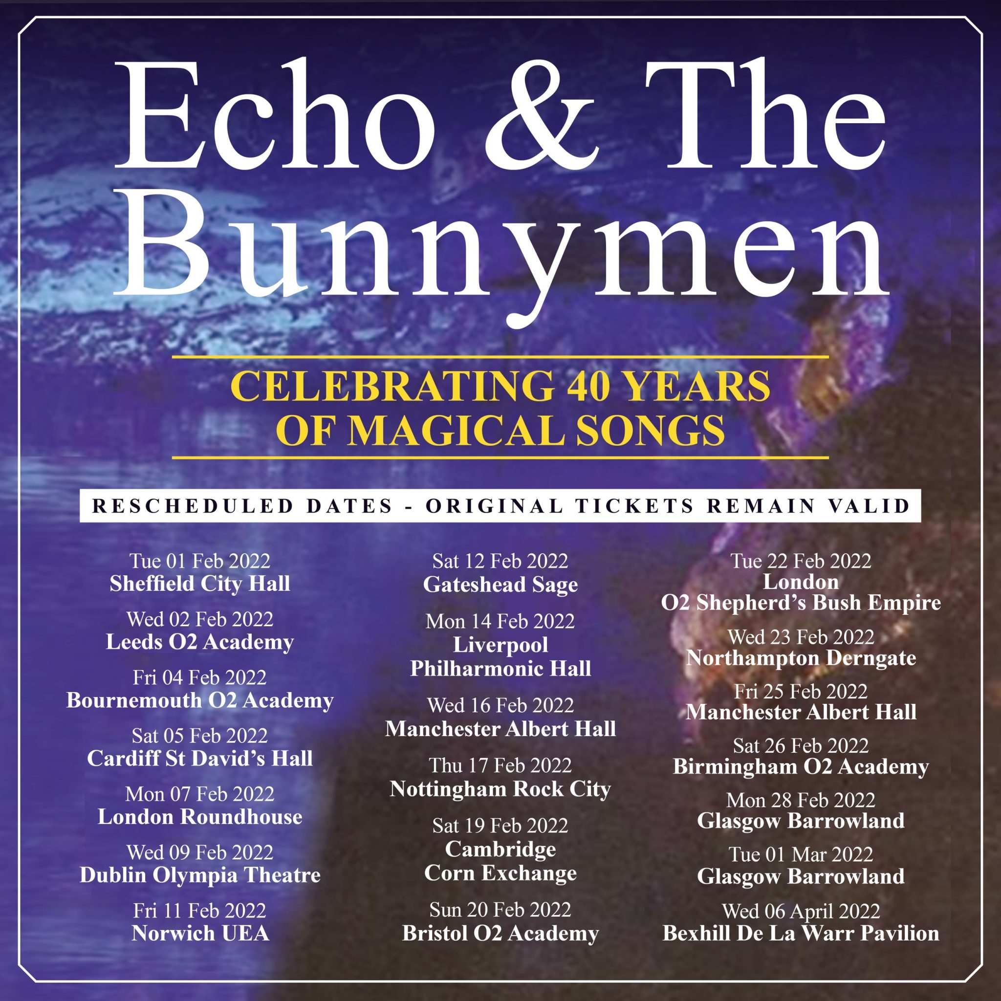 Echo & The Bunnymen Rescheduled Tour Dates Northern Chorus